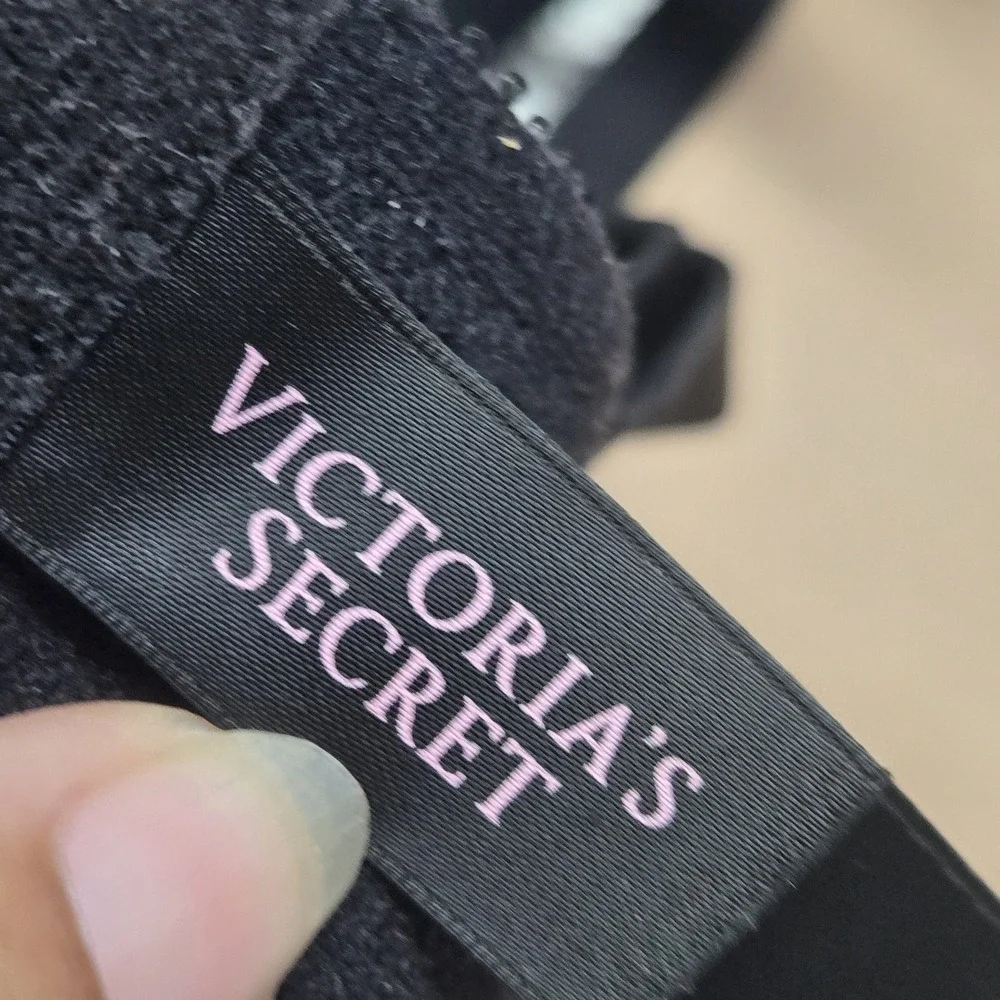 Victoria's‎ Secret Women Bra 34B Black Floral Balconette Underwired Lace